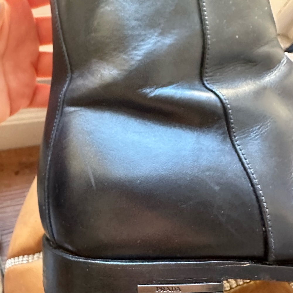 PRADA | Men’s Size 10 Black Leather Boots - Picture 6 of 8